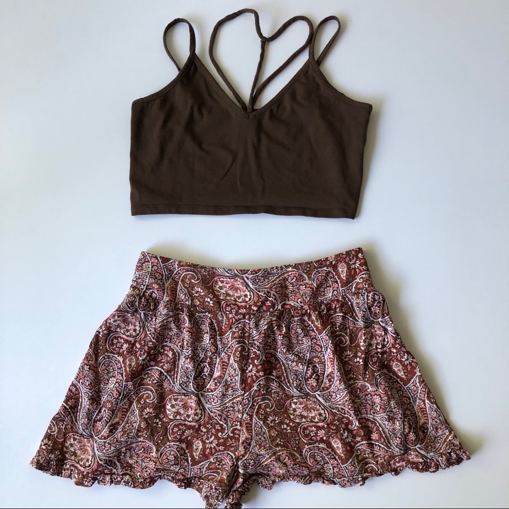American Eagle High Waisted Flowy Shorts
